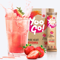 [Hàng chính hãng] YOO GO Pure Heart Drink Mix (Strawberry)
