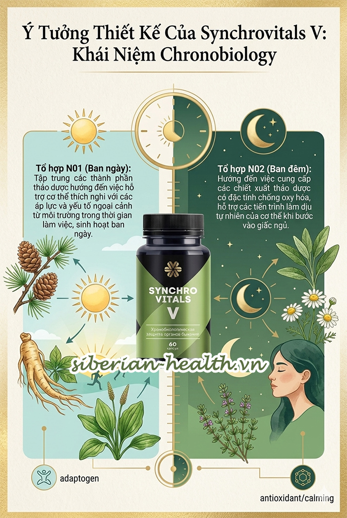 Khái niệm nhịp sinh học Chronobiology trong thiết kế sản phẩm Synchrovitals V
