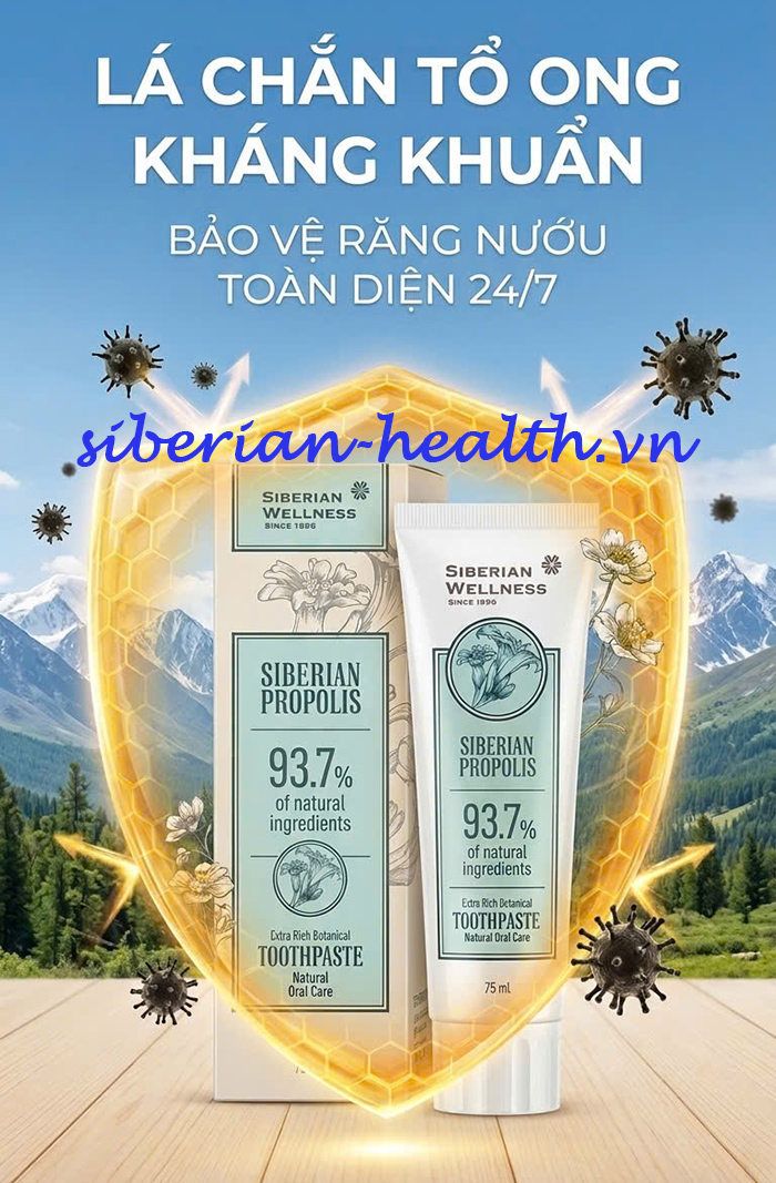 Kem đánh răng keo ong Siberi