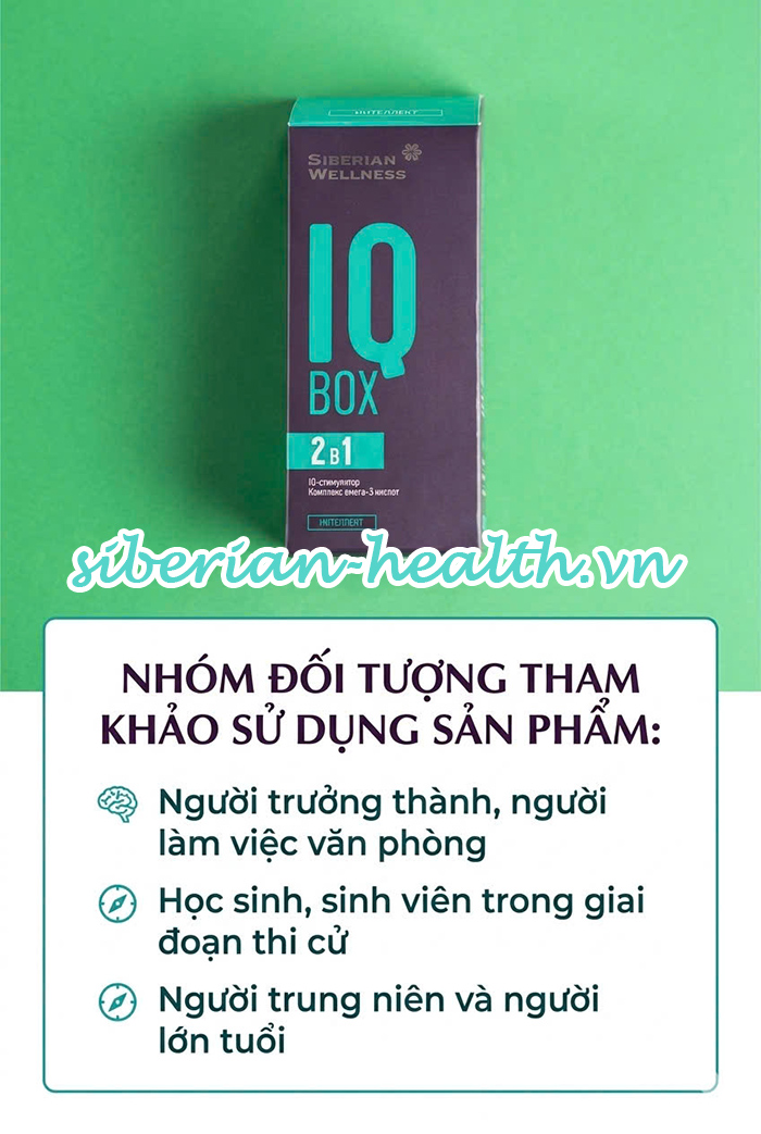 đối tượng nên sử dụng IQ Box Siberian Wellness