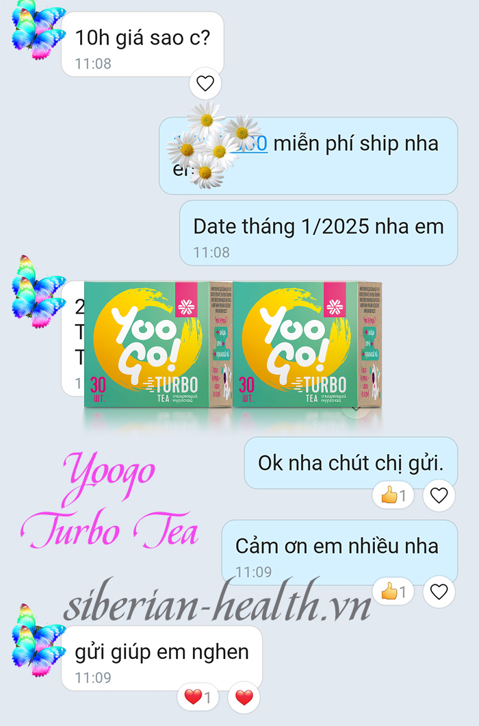 [Hàng chính hãng] Trà thảo mộc YOO GO Turbo tea