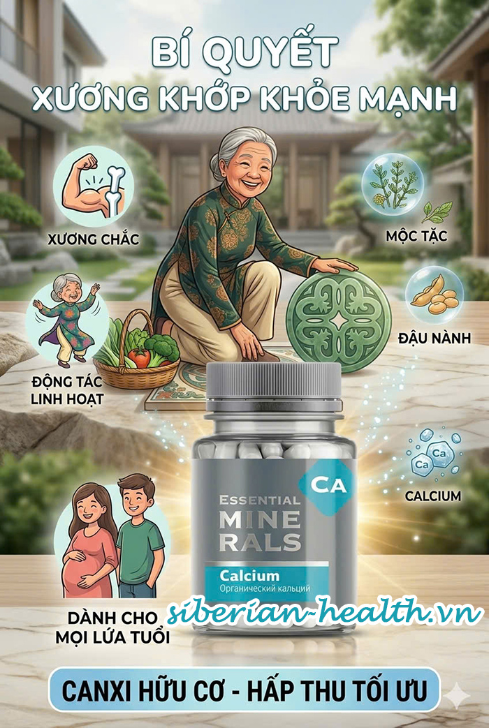ssential Minerals Calcium Canxi hữu cơ Siberian Wellness