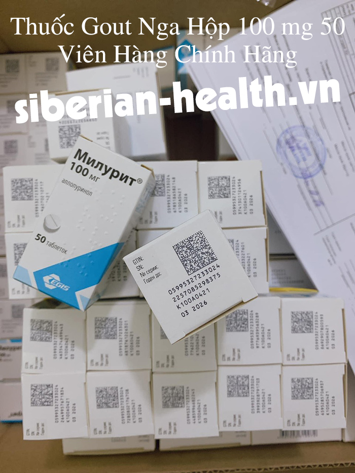 [Hàng xách tay chính hãng] Thuốc hỗ trợ điều trị gout Egis 50 viên của Nga
