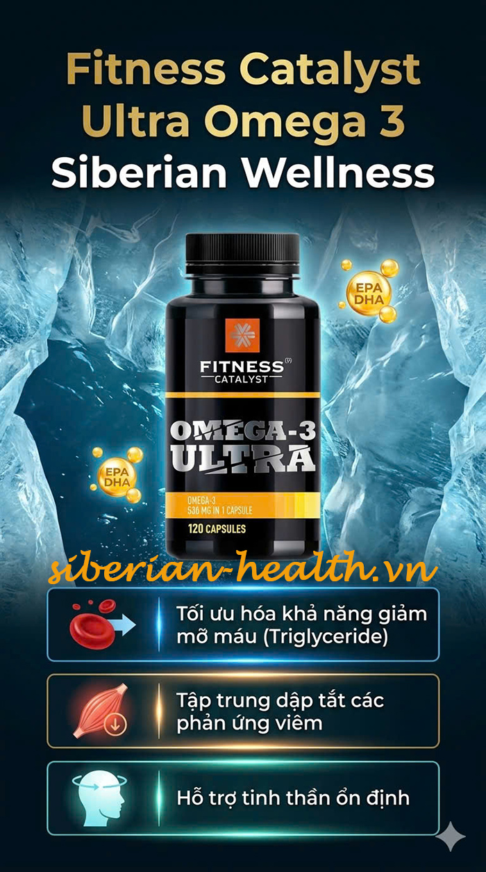 thành phần công dụng của fitness catalyst ultra omega 3 siberian wellness