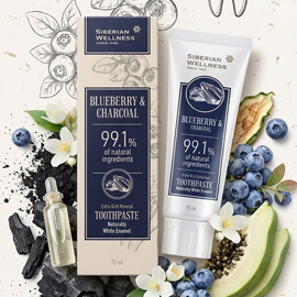 [Hàng chính hãng] Kem đánh răng Siberian Wellness Blueberry & Chacoal Toothpaste